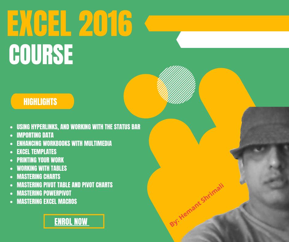 Excel 2016 Beginners to Advance